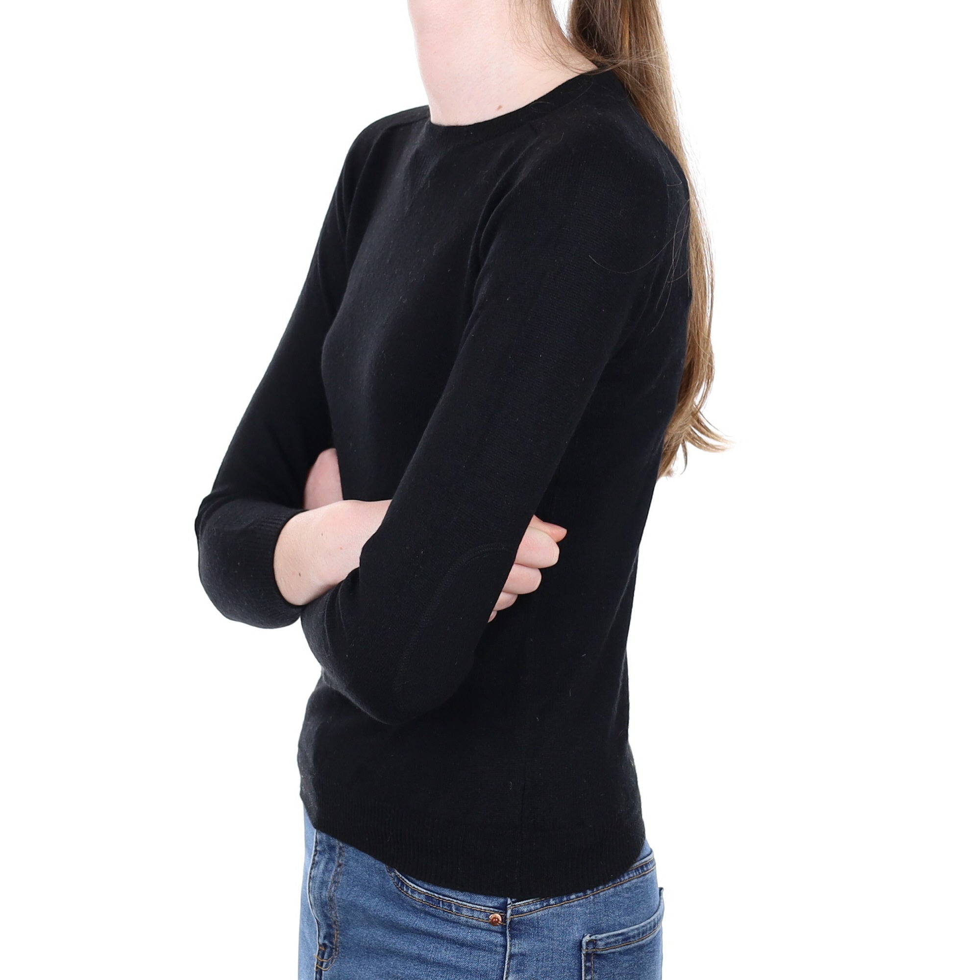 Black Cashmere Crew Neck Jumper Extra Small