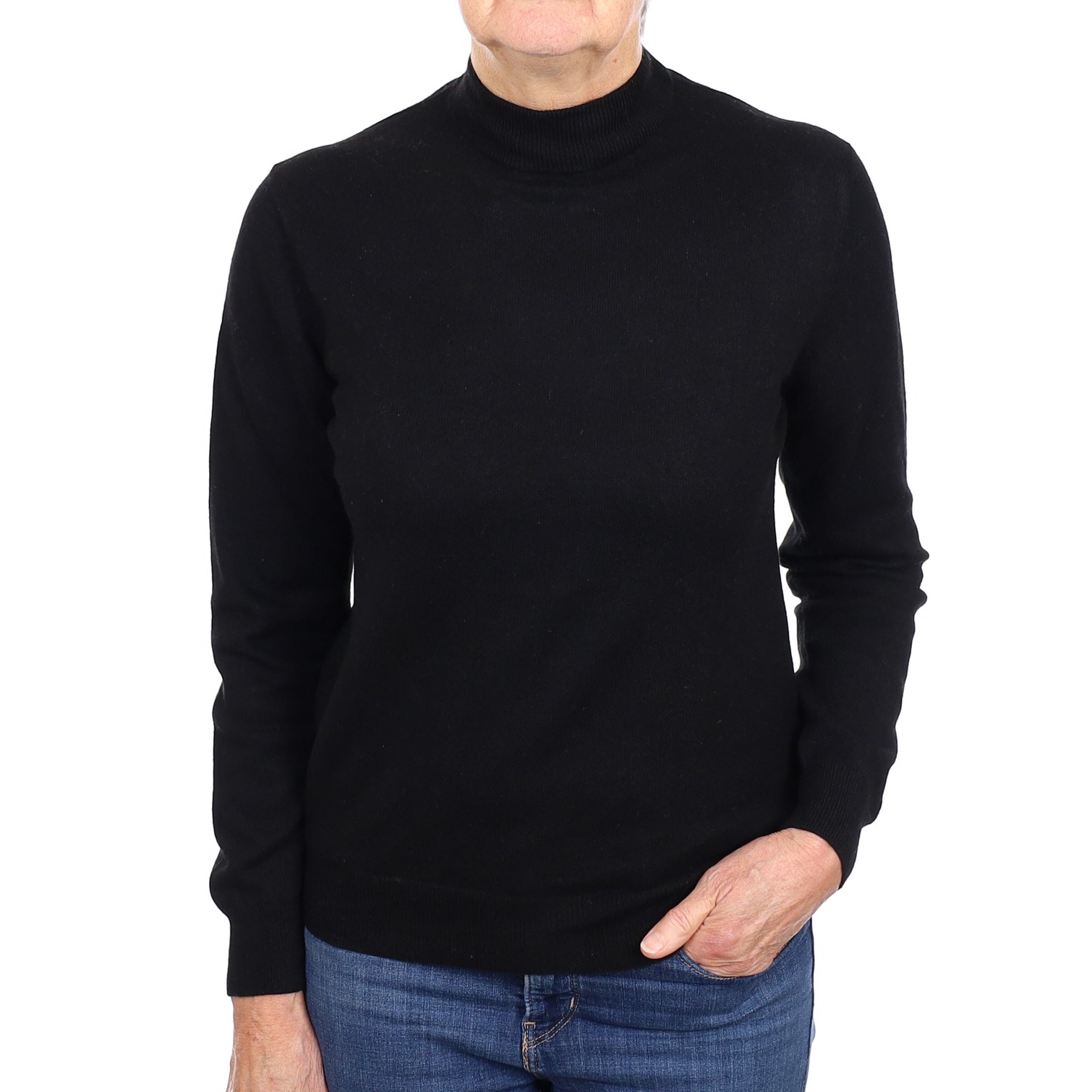 Black Cashmere Turtle Neck Jumper Medium