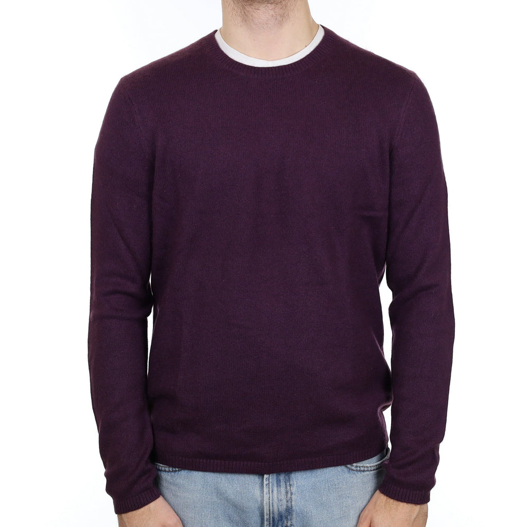 Men's Cos Aubergine Purple Cashmere Crew Neck Jumper Large