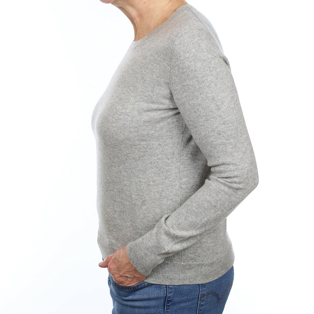 Smoke Grey Cashmere Crew Neck Jumper Medium