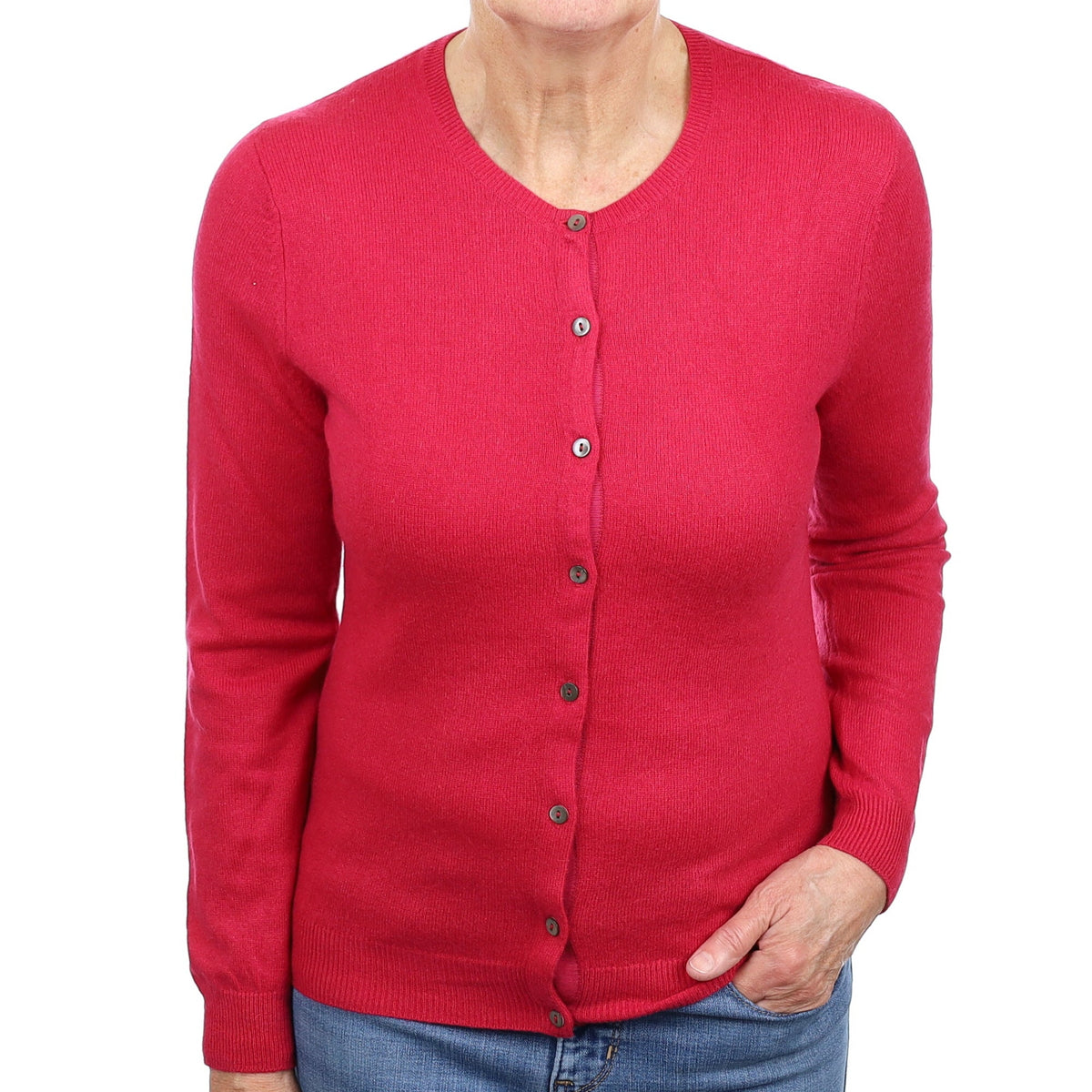 Cherry Pink Cashmere Cardigan Medium