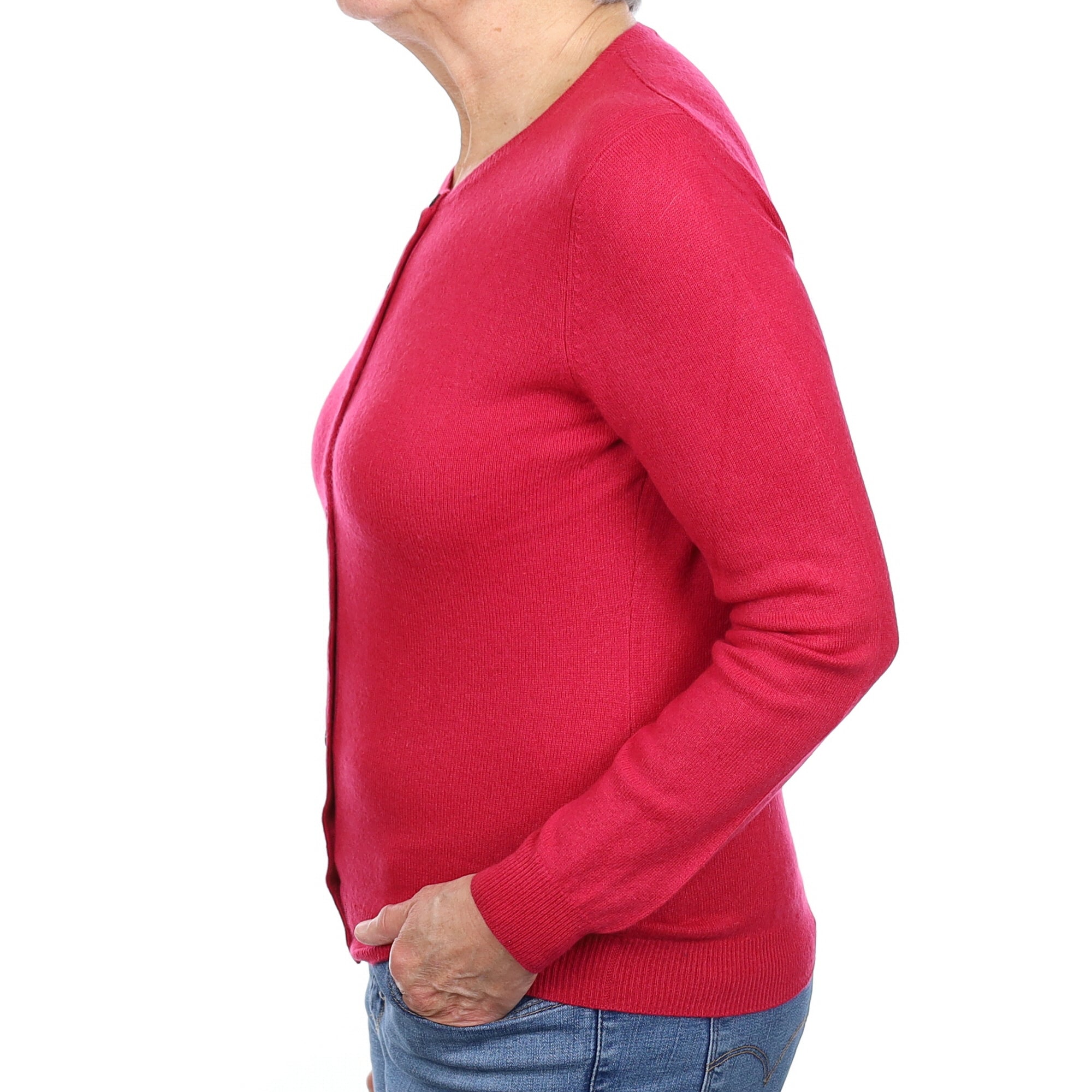 Cherry Pink Cashmere Cardigan Medium