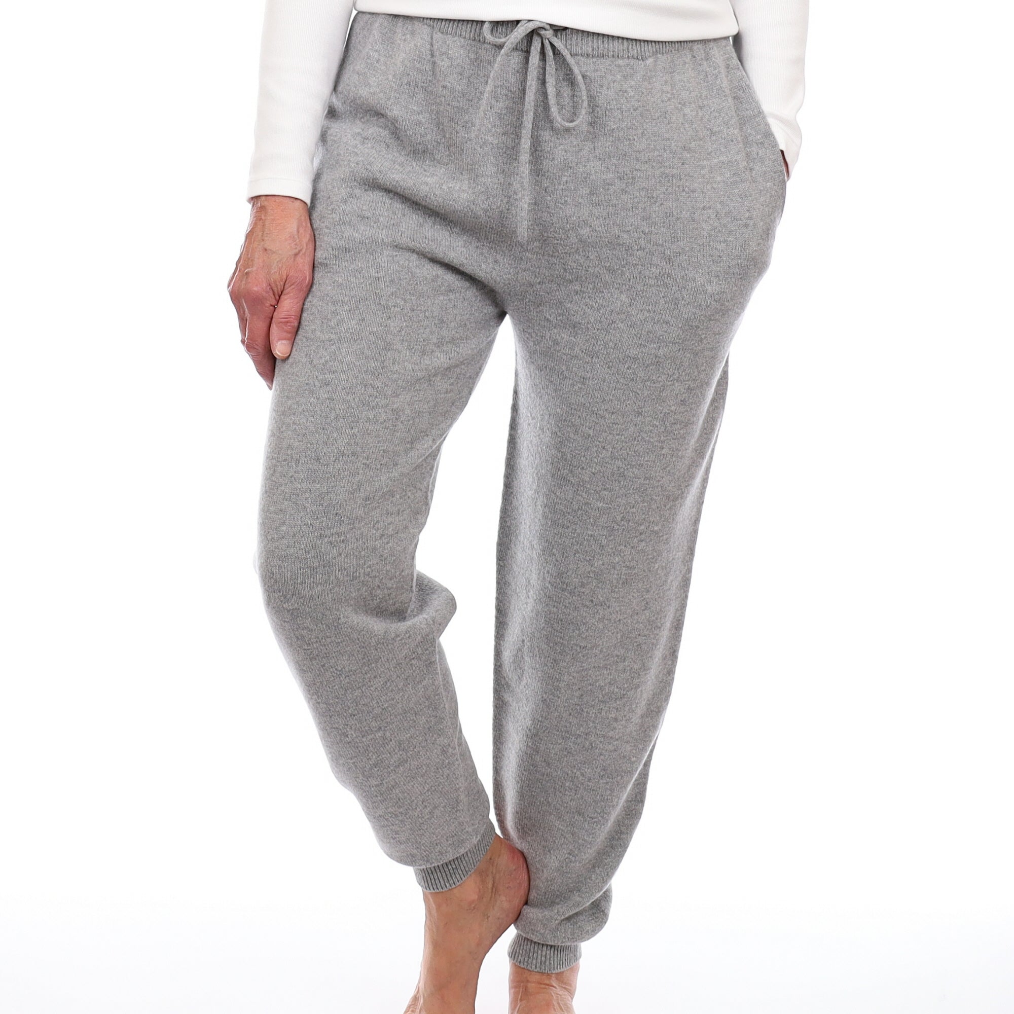 Brand New Scottish Smoke Grey Chunky Cashmere Luxury Lounge Pants Medium
