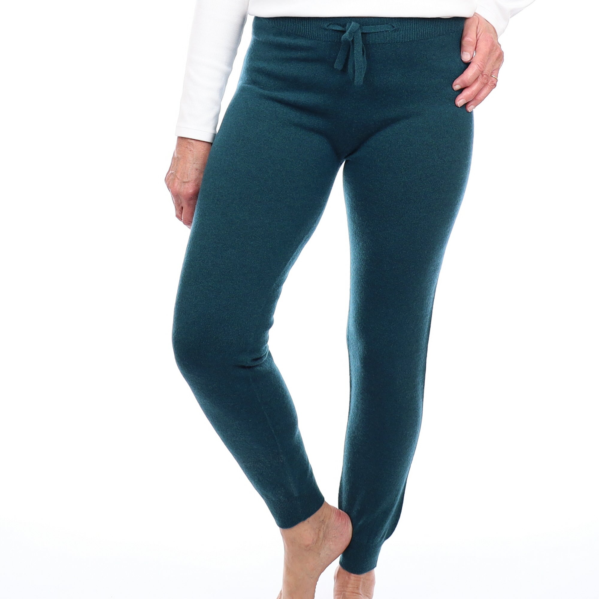 Brand New Scottish Forest Green Cashmere Slim Fit Lounge Pants Medium