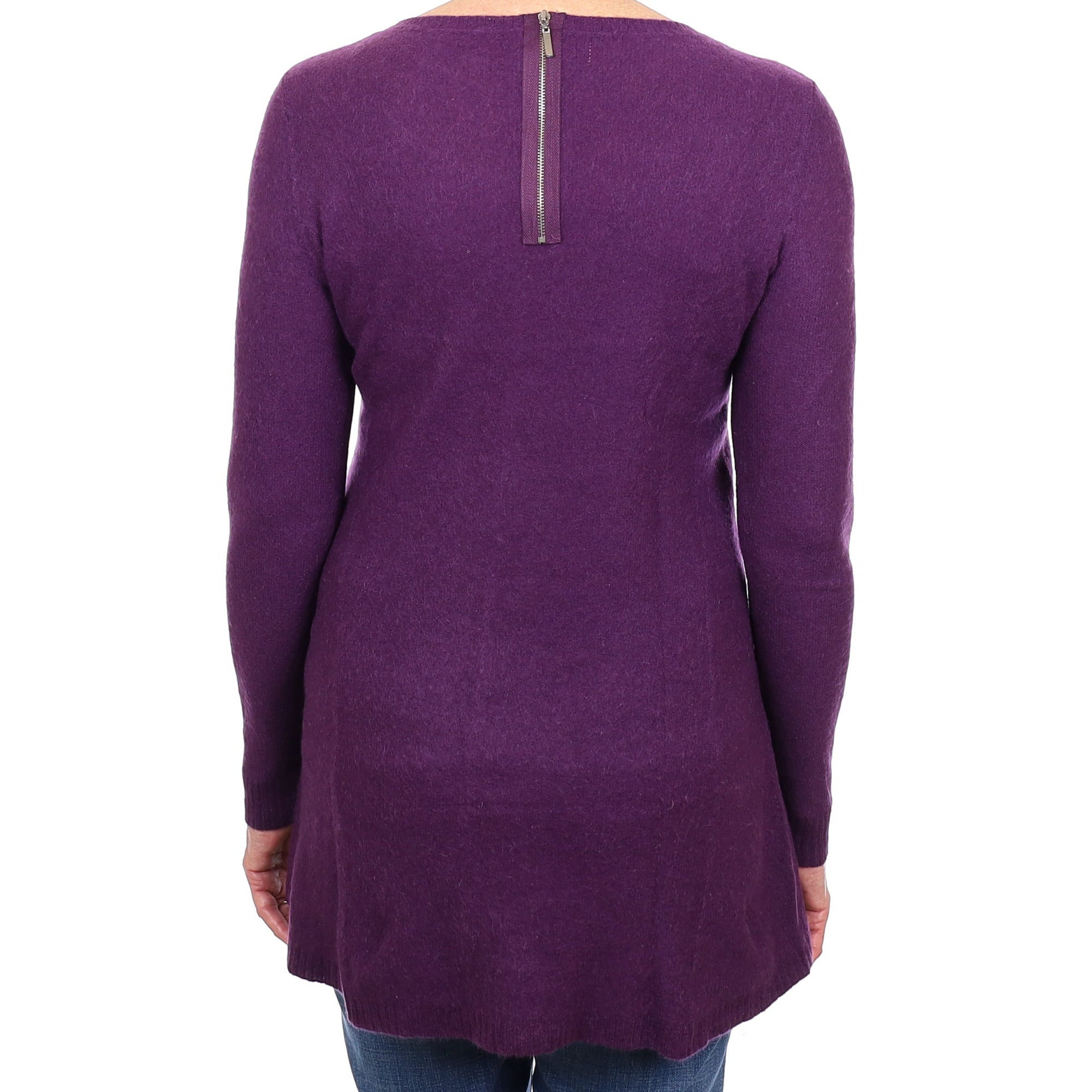 Blueberry Purple Cashmere Crew Neck Tunic Medium