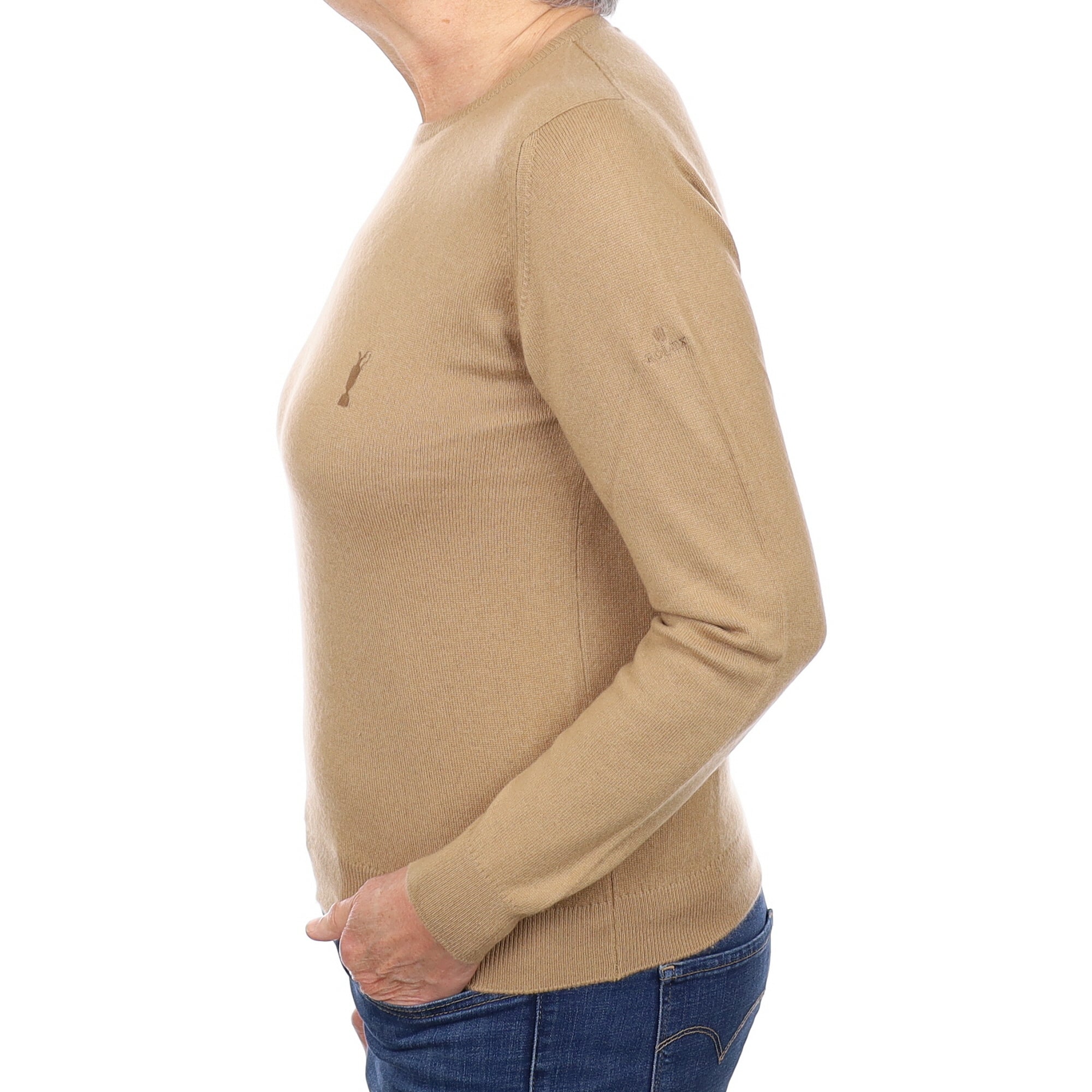 Scottish Camel Cashmere Crew Neck Jumper Medium