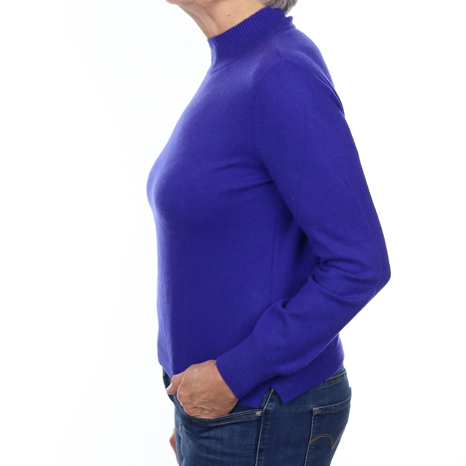 Indigo Blue Cashmere Turtle Neck Jumper Medium