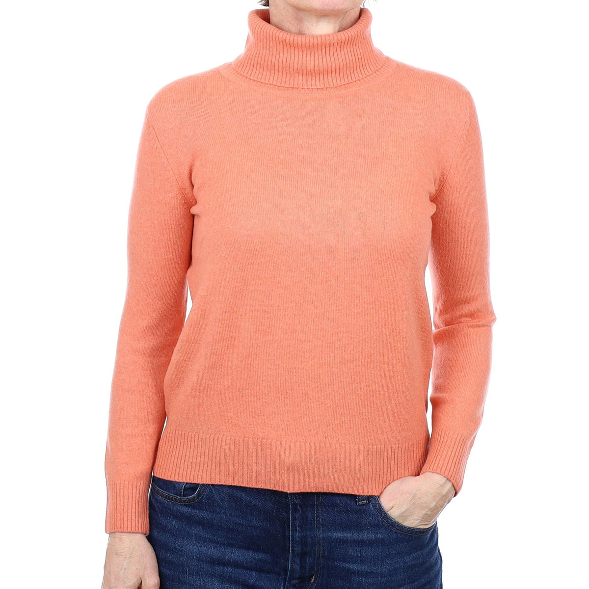 Orange Soda Cashmere Polo Neck Jumper Small