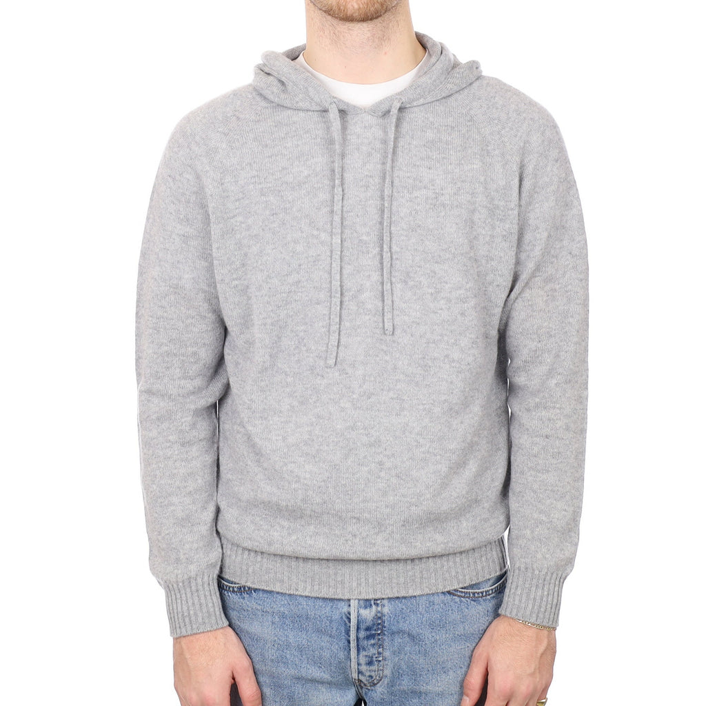Men's Brand New Scottish Smoke Grey Cashmere Hoodie Jumper Large