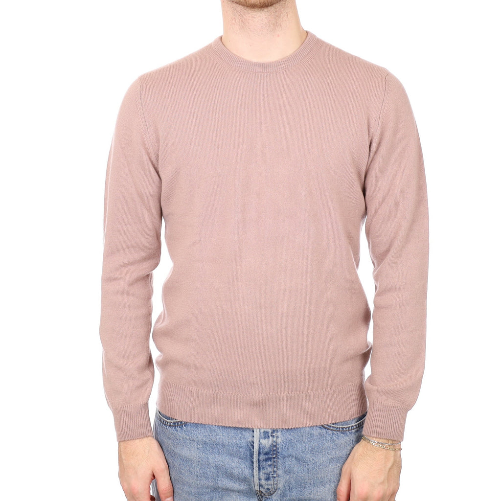 Men's Brand New Scottish Muted Heather Cashmere Crew Neck Jumper Medium