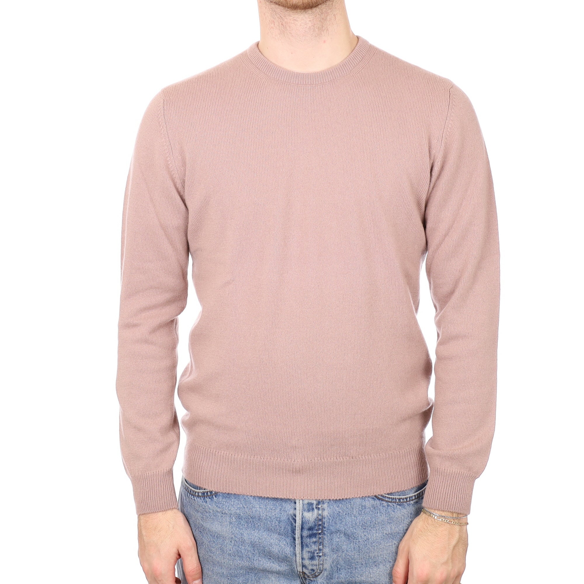 Men's Brand New Scottish Muted Heather Cashmere Crew Neck Jumper Medium