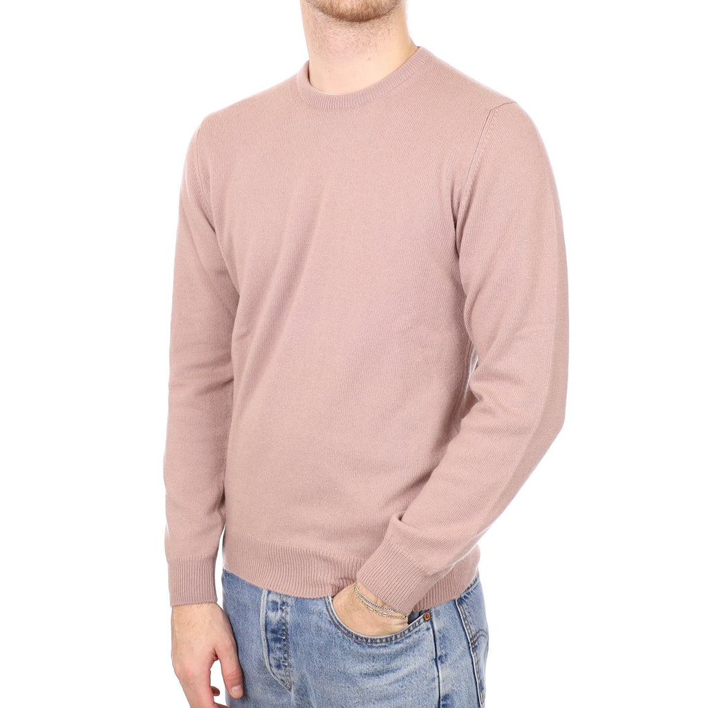 Men's Brand New Scottish Muted Heather Cashmere Crew Neck Jumper Medium