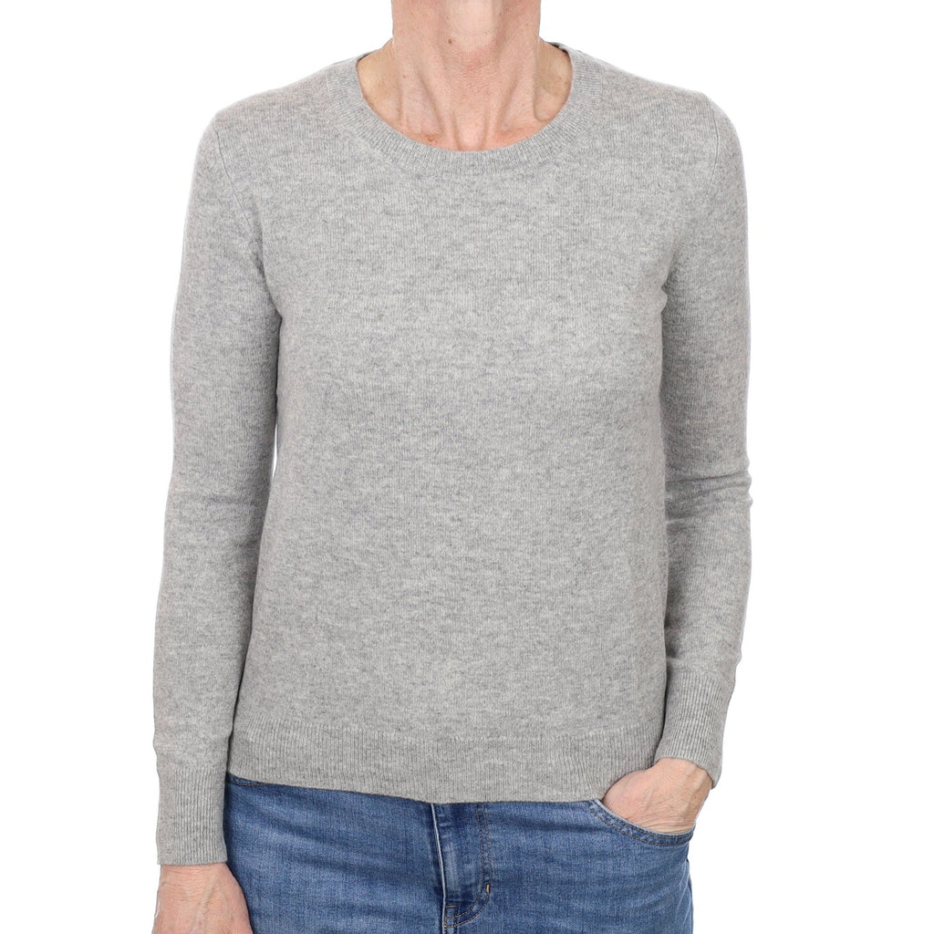 Smoke Grey Cashmere Crew Neck Jumper Small