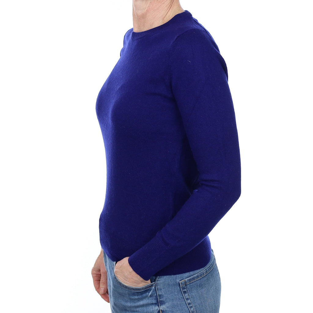 Indigo Blue Cashmere Crew Neck Jumper Small