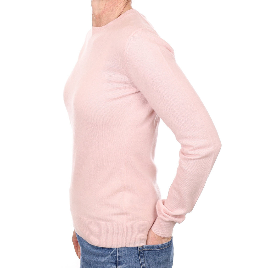 Shell Pink Cashmere Crew Neck Jumper Small