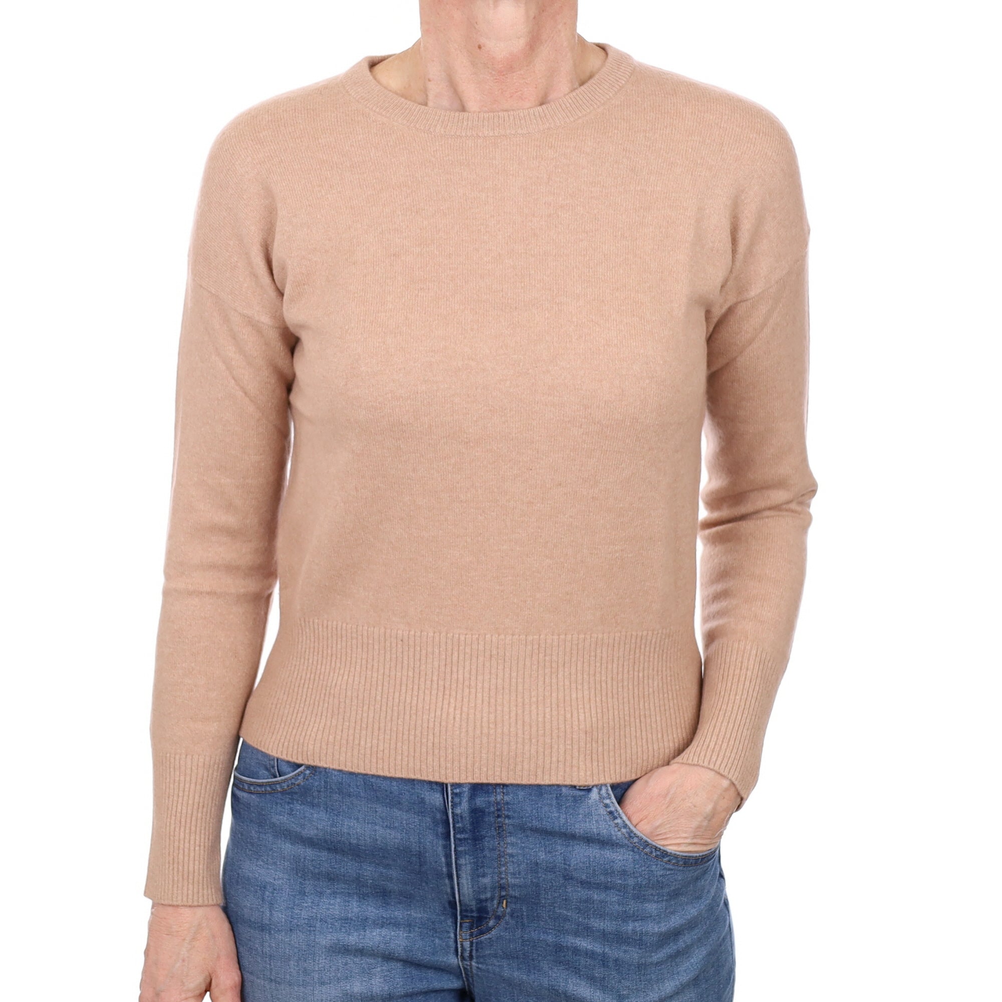 Buff Cashmere Crew Neck Jumper Small