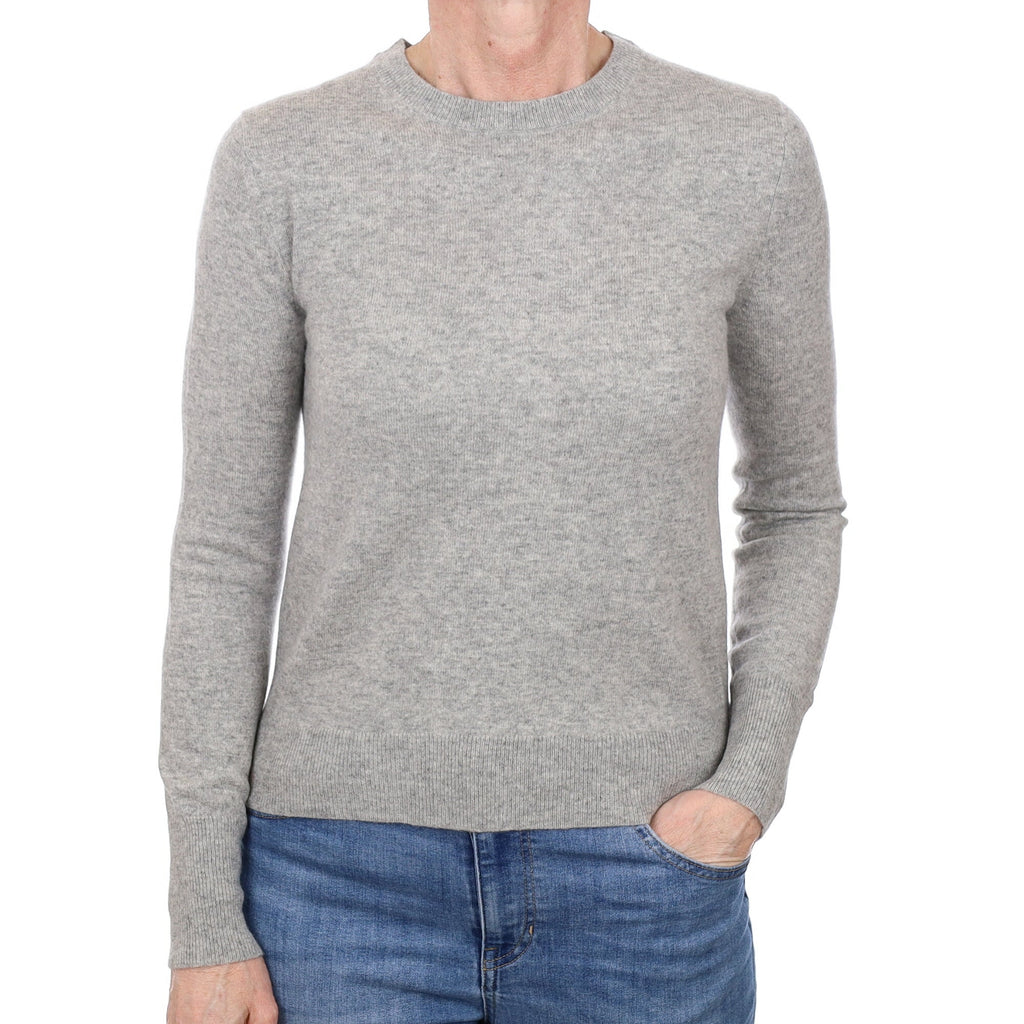 Smoke Grey Cashmere Crew Neck Jumper Small