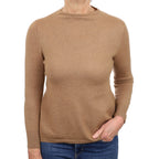 Butterscotch Brown Cashmere Turtle Neck Jumper Medium