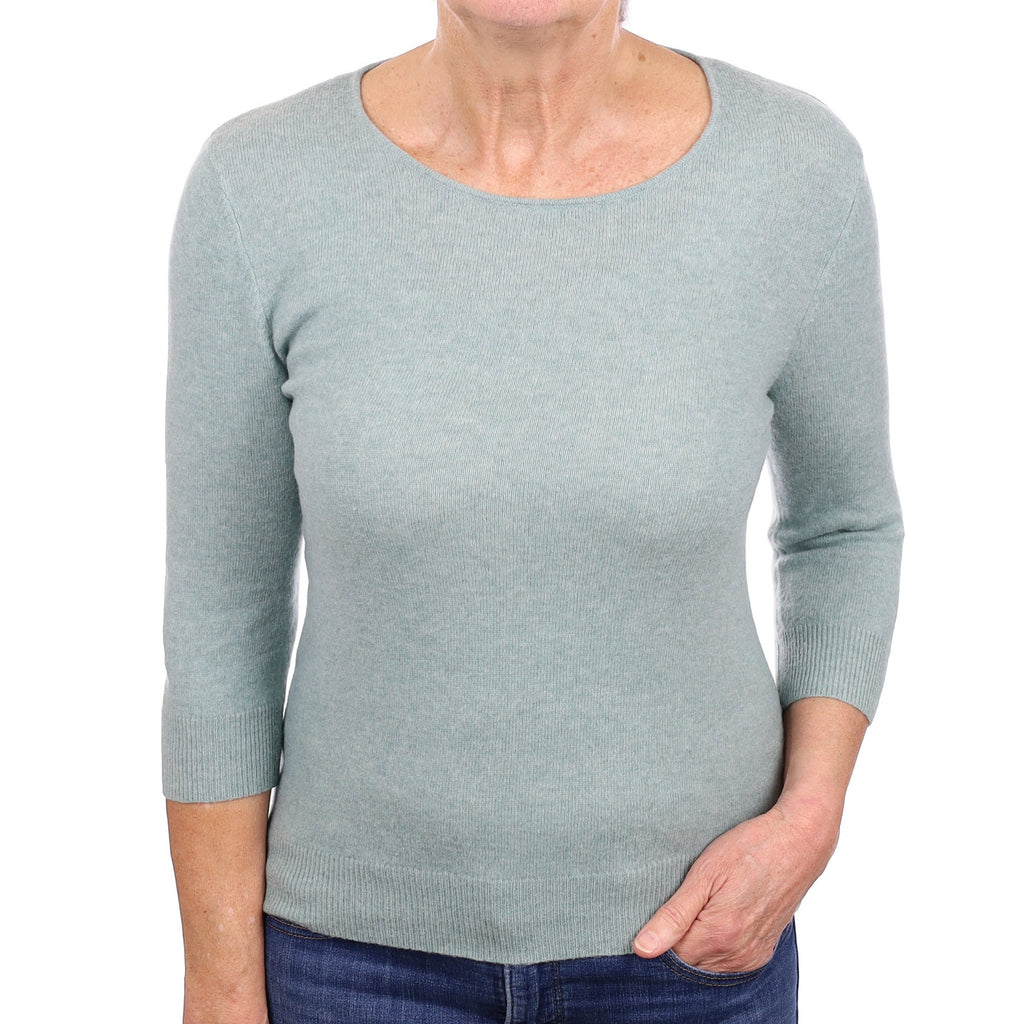 Hazy Mint Cashmere Crew Neck Jumper Medium