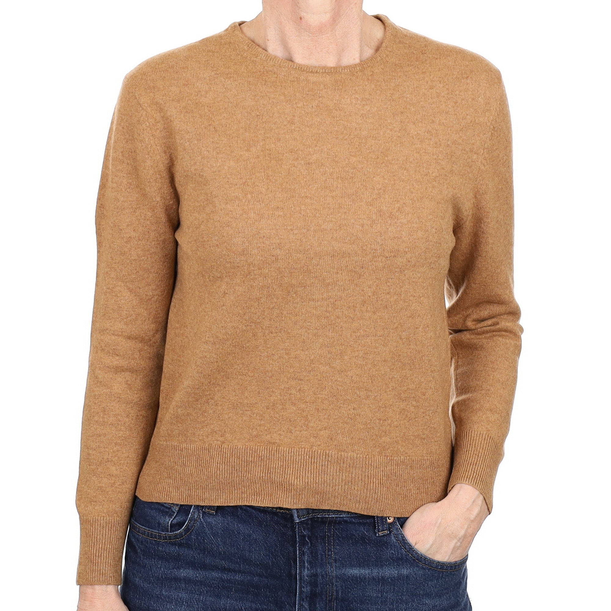 Butterscotch Cashmere Crew Neck Jumper Small