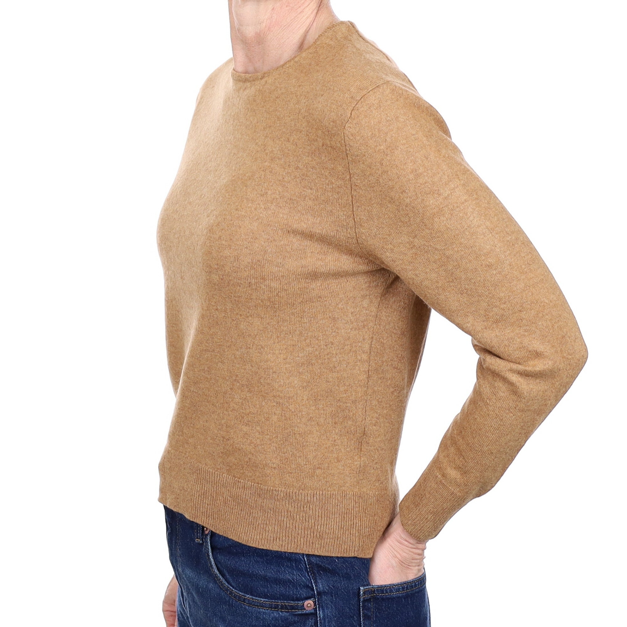 Butterscotch Cashmere Crew Neck Jumper Small