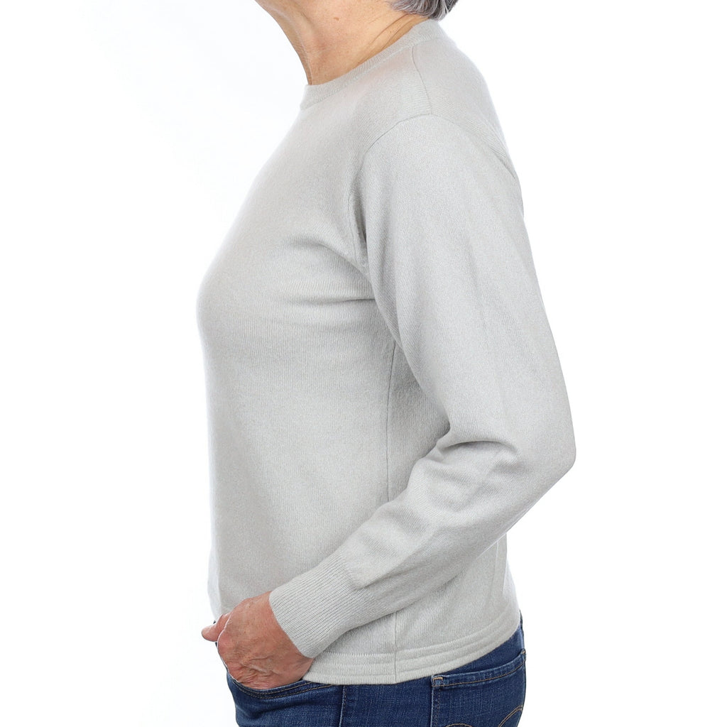 Dove Grey Cashmere Crew Neck Jumper Medium