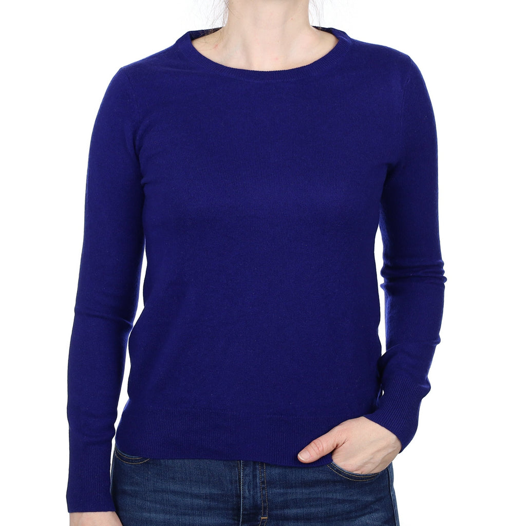 Indigo Blue Cashmere Crew Neck Jumper Small
