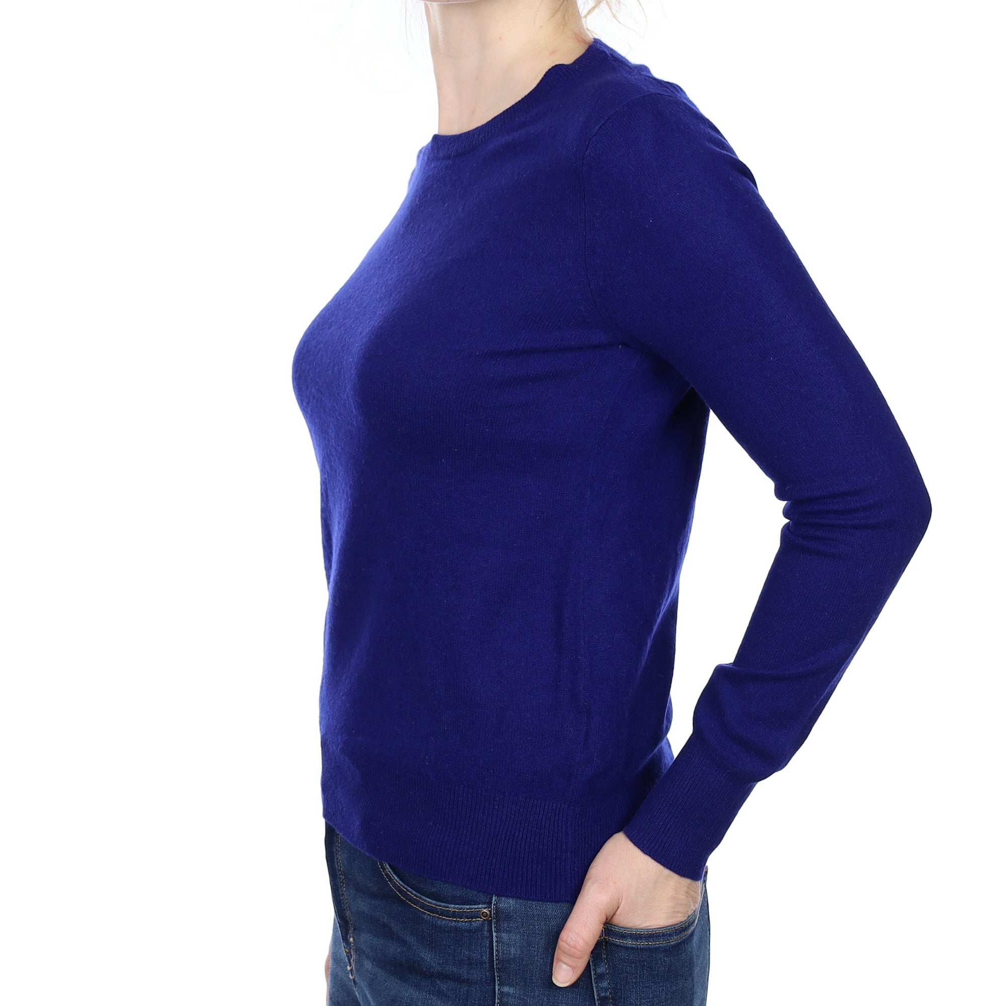 Indigo Blue Cashmere Crew Neck Jumper Small