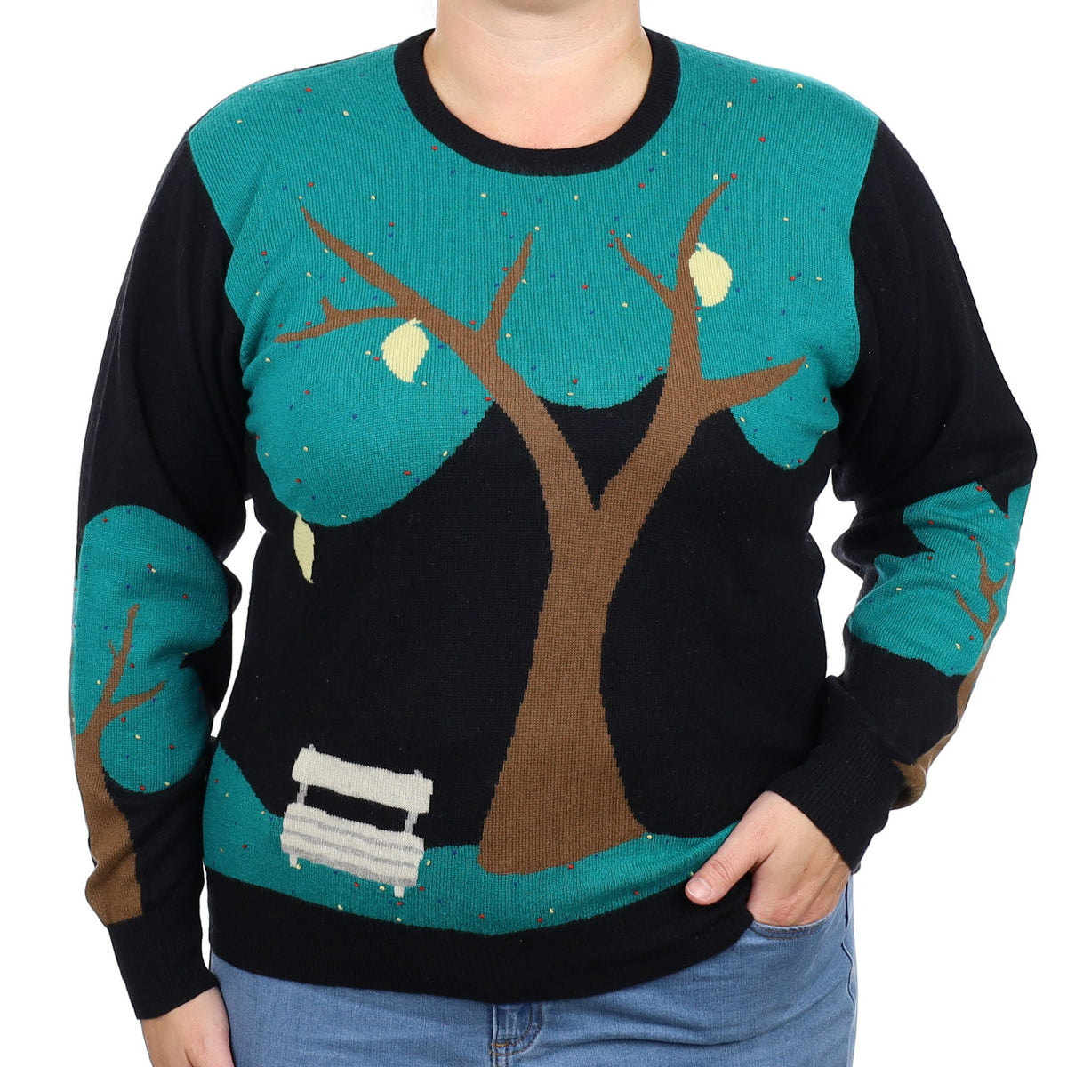 Black Park Scene Cashmere Crew Neck Jumper Large