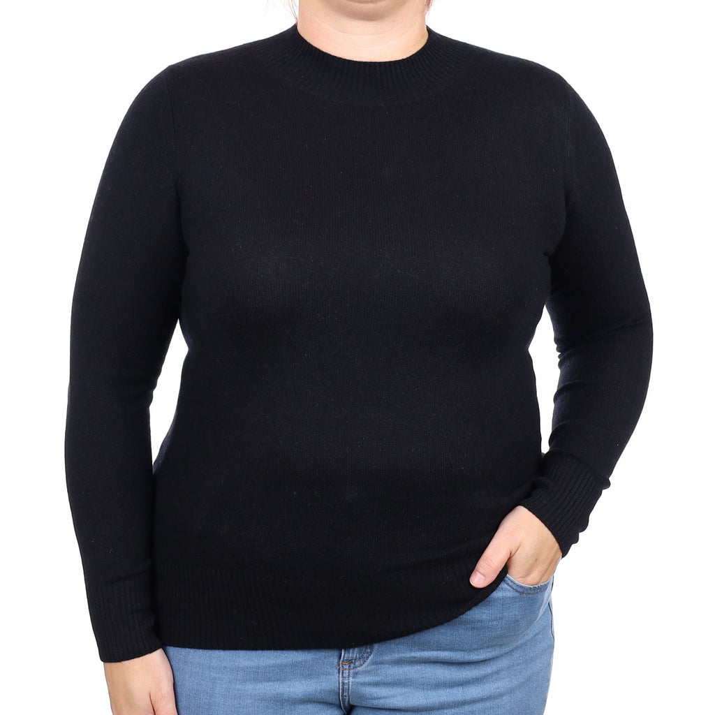 Black Cashmere Turtleneck Jumper Large