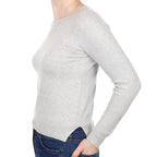 Mist Grey Cashmere Crew Neck Jumper Small