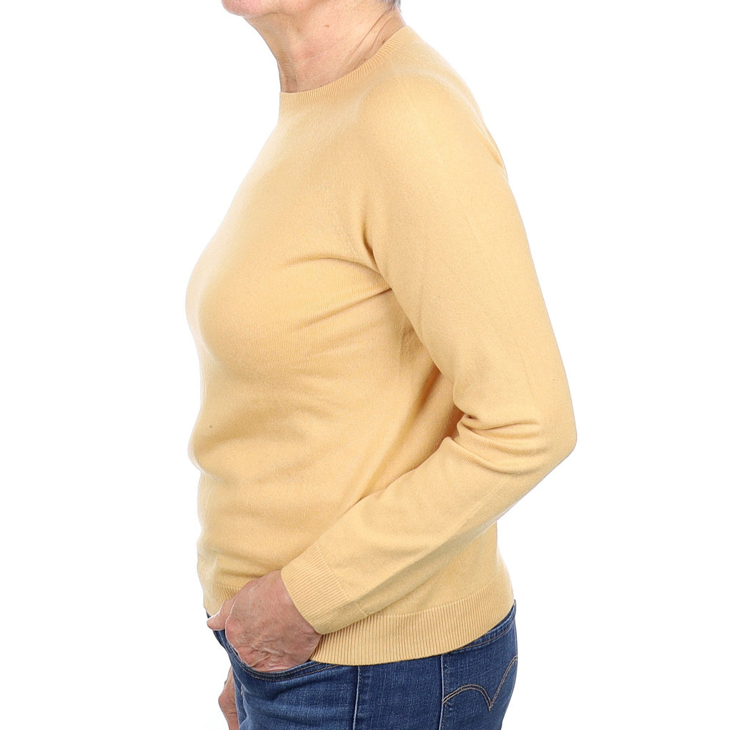 Muted Apricot Cashmere Crew Neck Jumper Medium
