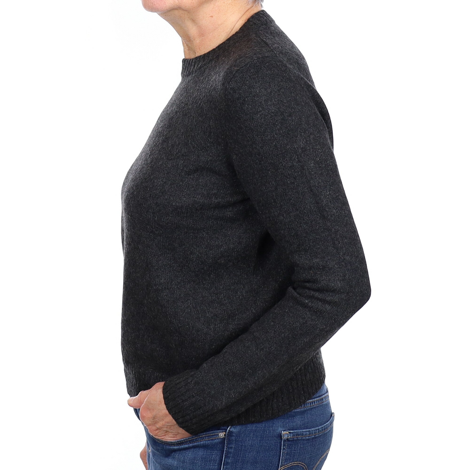 Cos Charcoal Grey Cashmere Crew Neck Jumper Medium