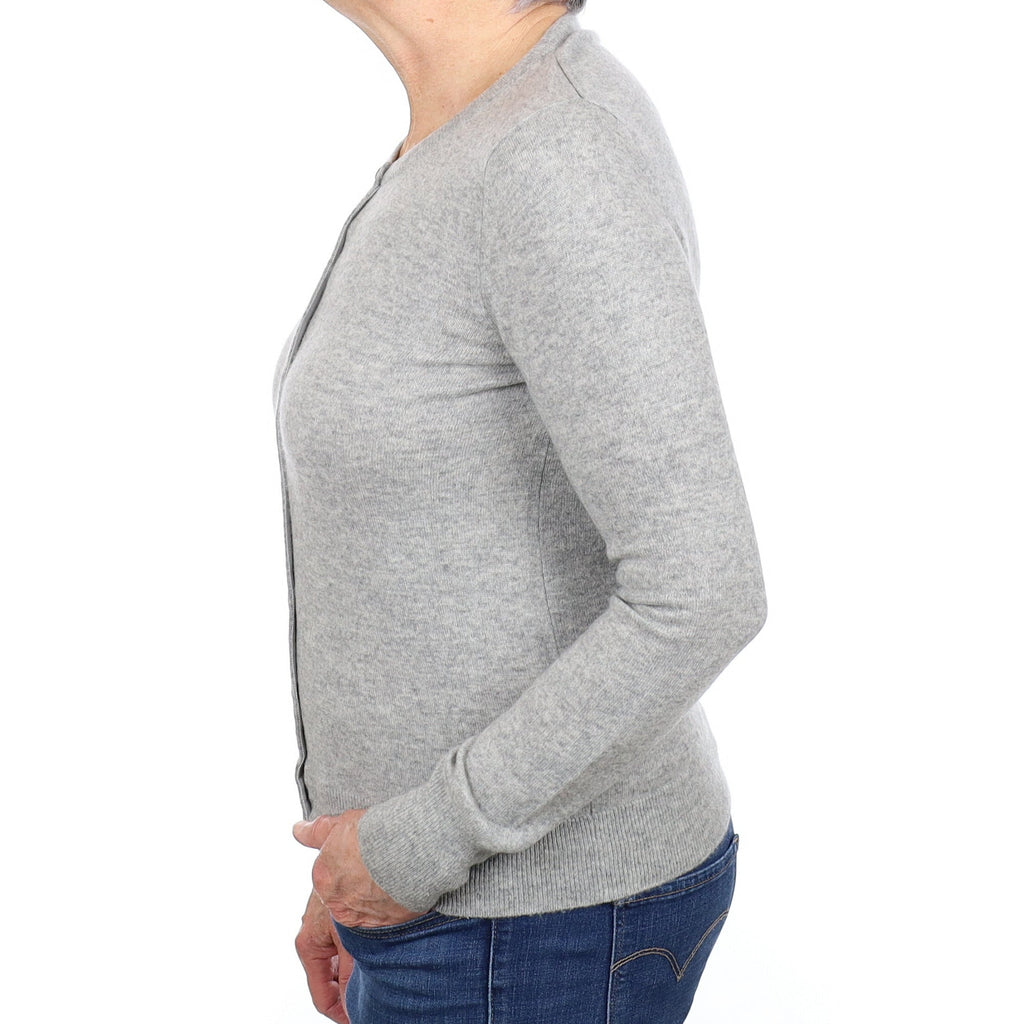 Smoke Grey Cashmere Cardigan Medium