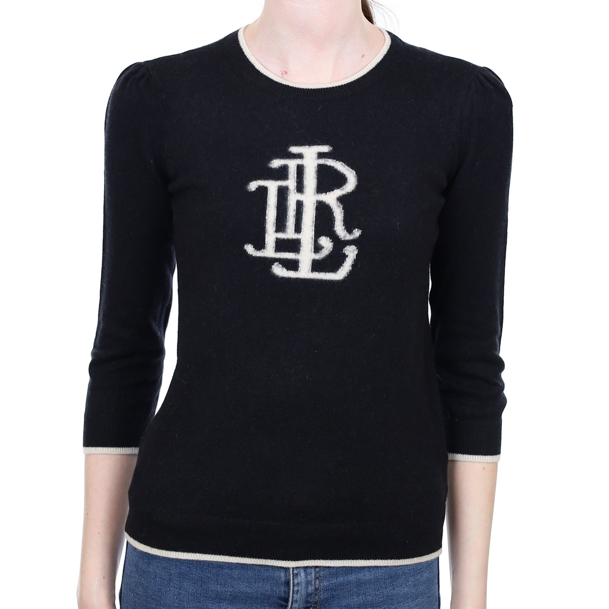 Black Ralph Lauren Cashmere Crew Neck Jumper Extra Small