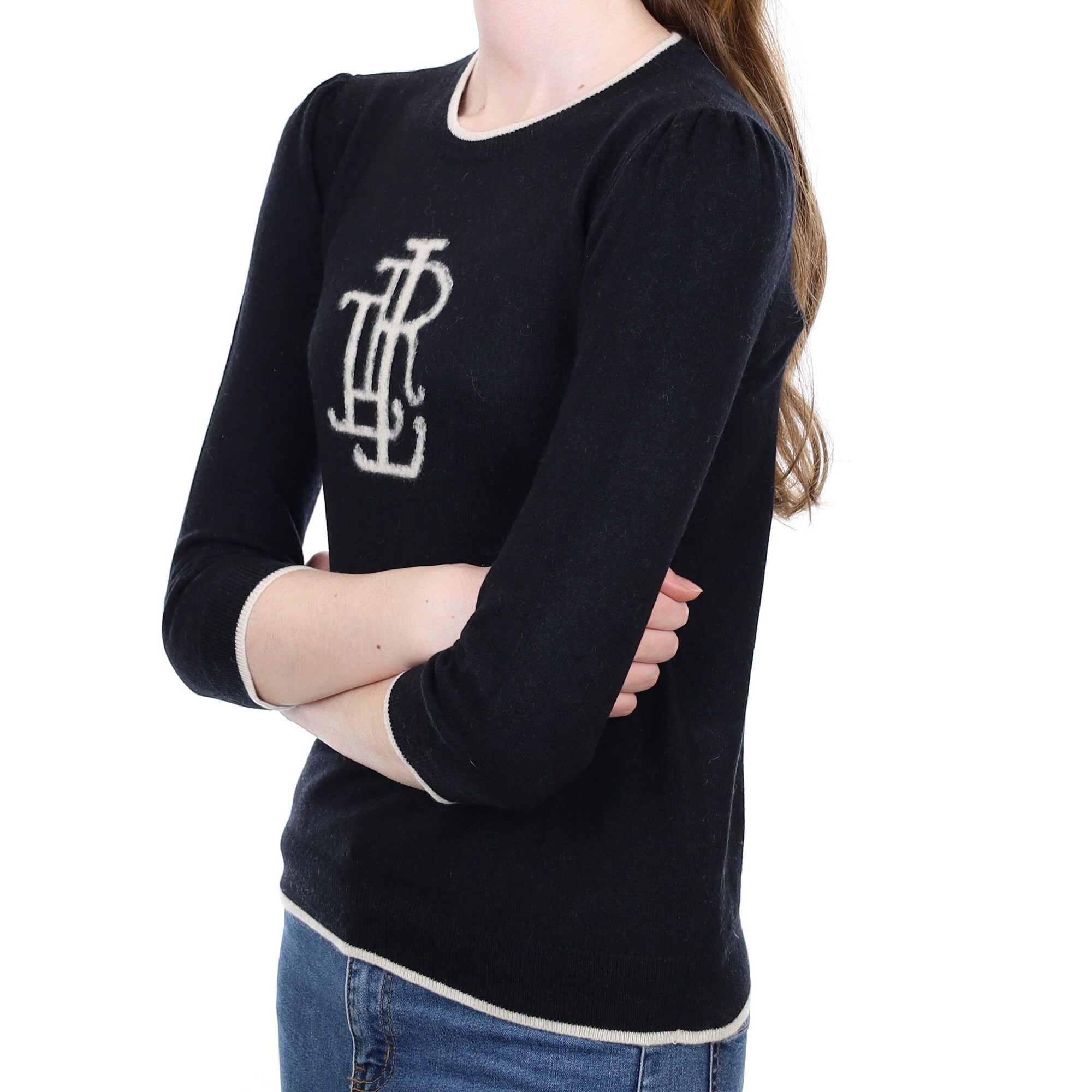 Black Ralph Lauren Cashmere Crew Neck Jumper Extra Small