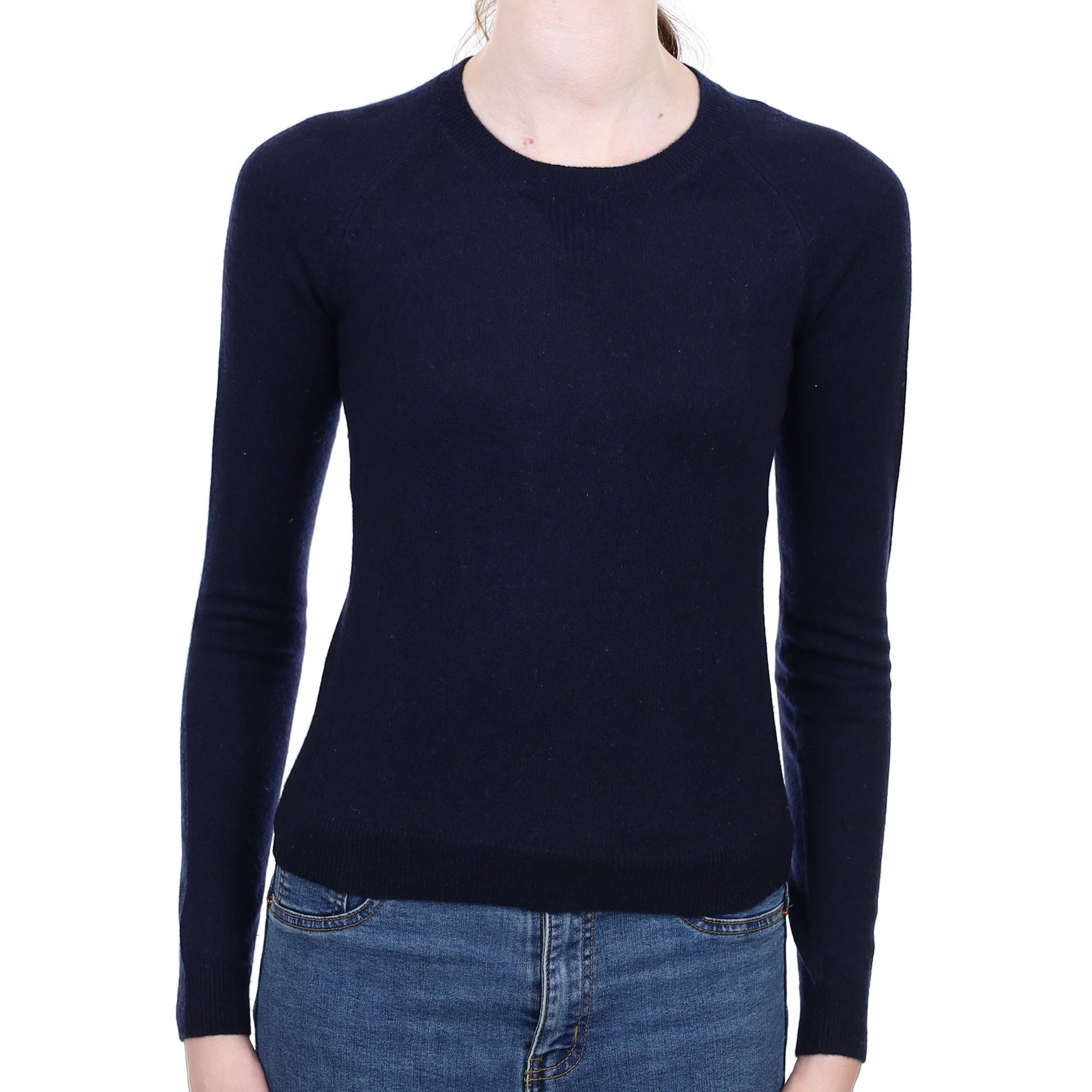 Navy Cashmere Crew Neck Jumper Extra Extra Small