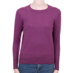 Plum Purple Cashmere Crew Neck Jumper Extra Small