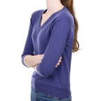 Amethyst Purple Cashmere V Neck Jumper Extra Small