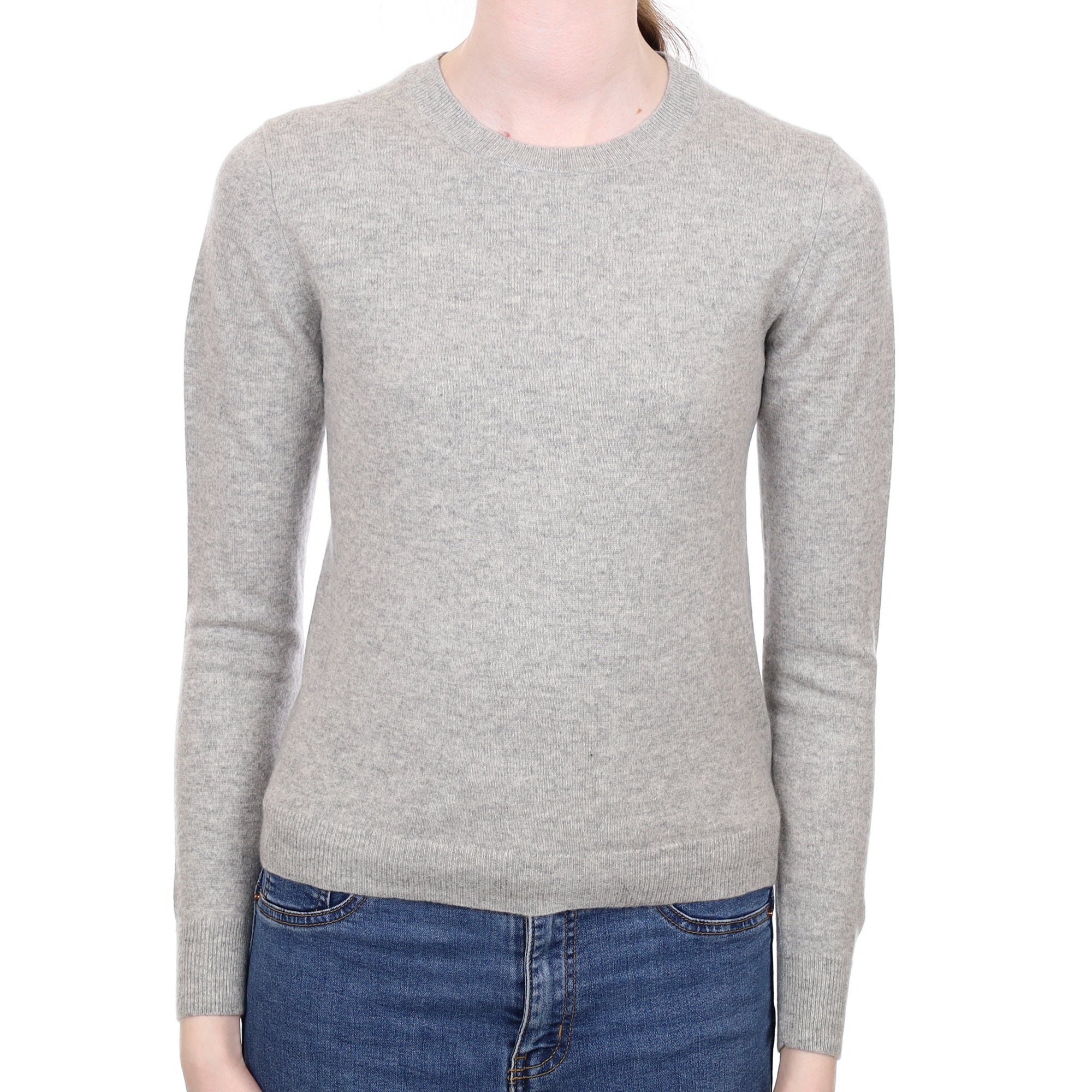 Smoke Grey Cashmere Crew Neck Jumper Extra Small