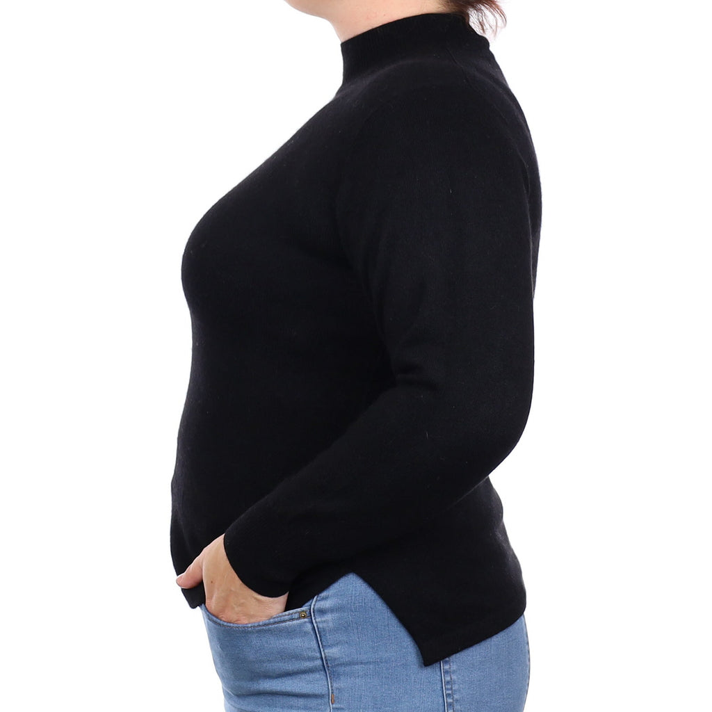 Black Cashmere Turtleneck Jumper Large