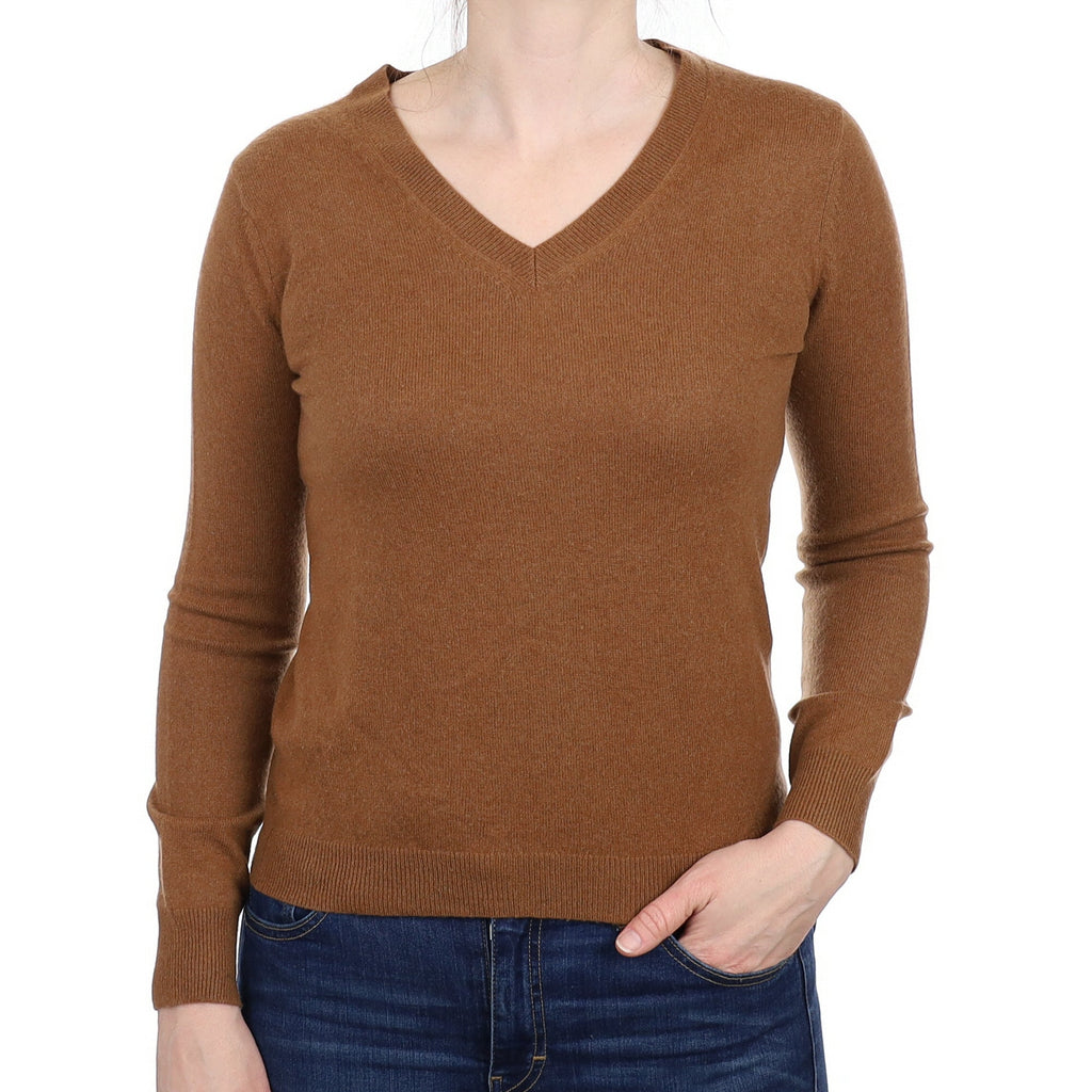 Cashmere V Neck Jumper Small