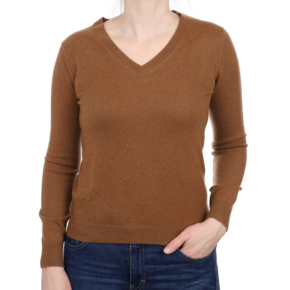 Cashmere V Neck Jumper Small
