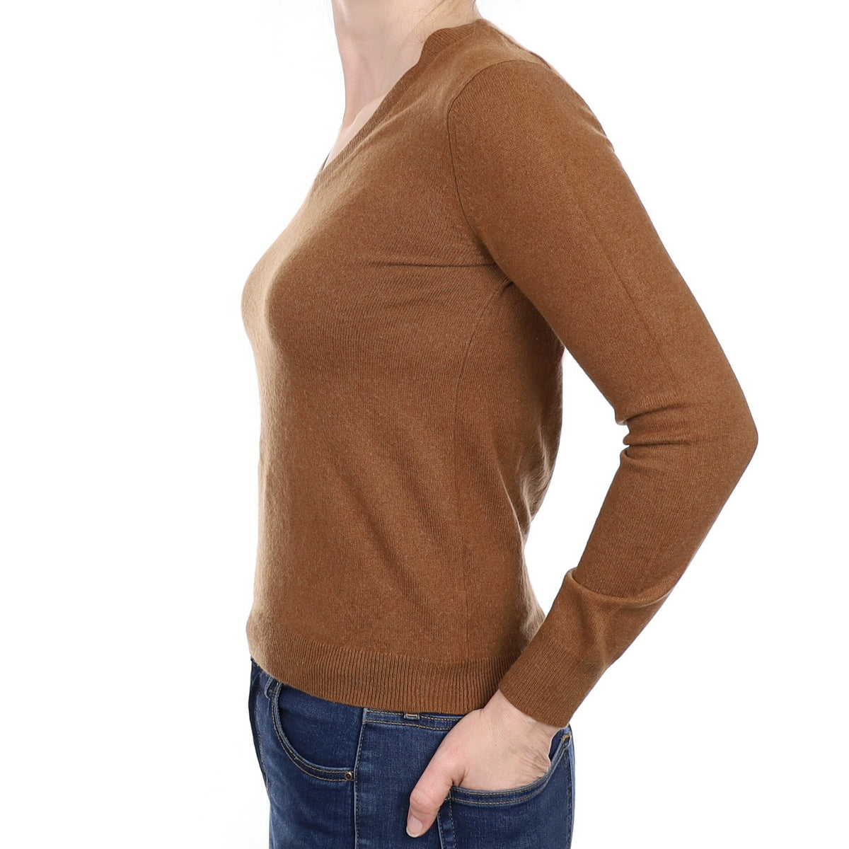 Cashmere V Neck Jumper Small