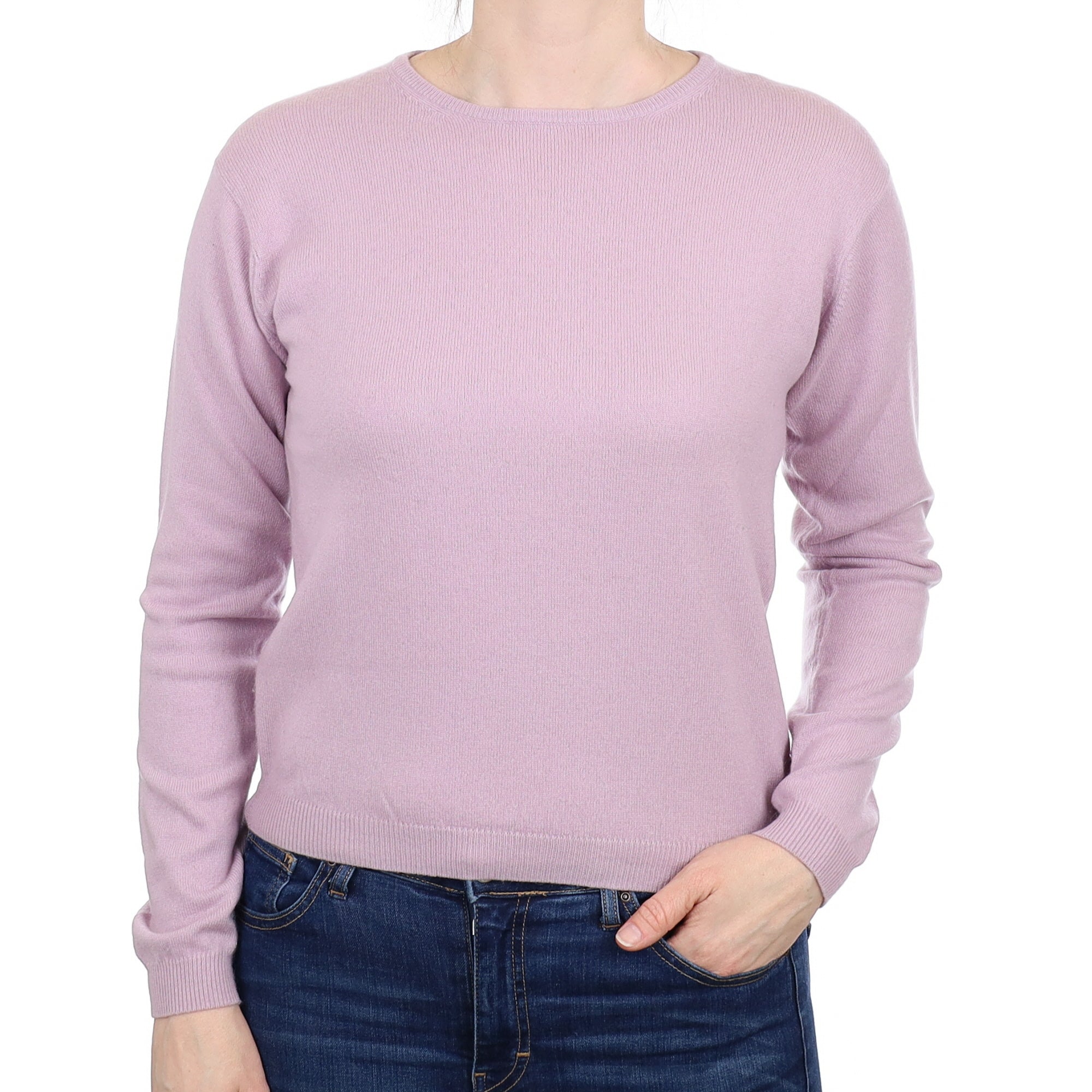 Thistle Purple Cashmere Crew Neck Jumper Small