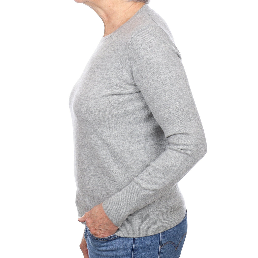 Smoke Grey Cashmere Crew Neck Jumper Medium