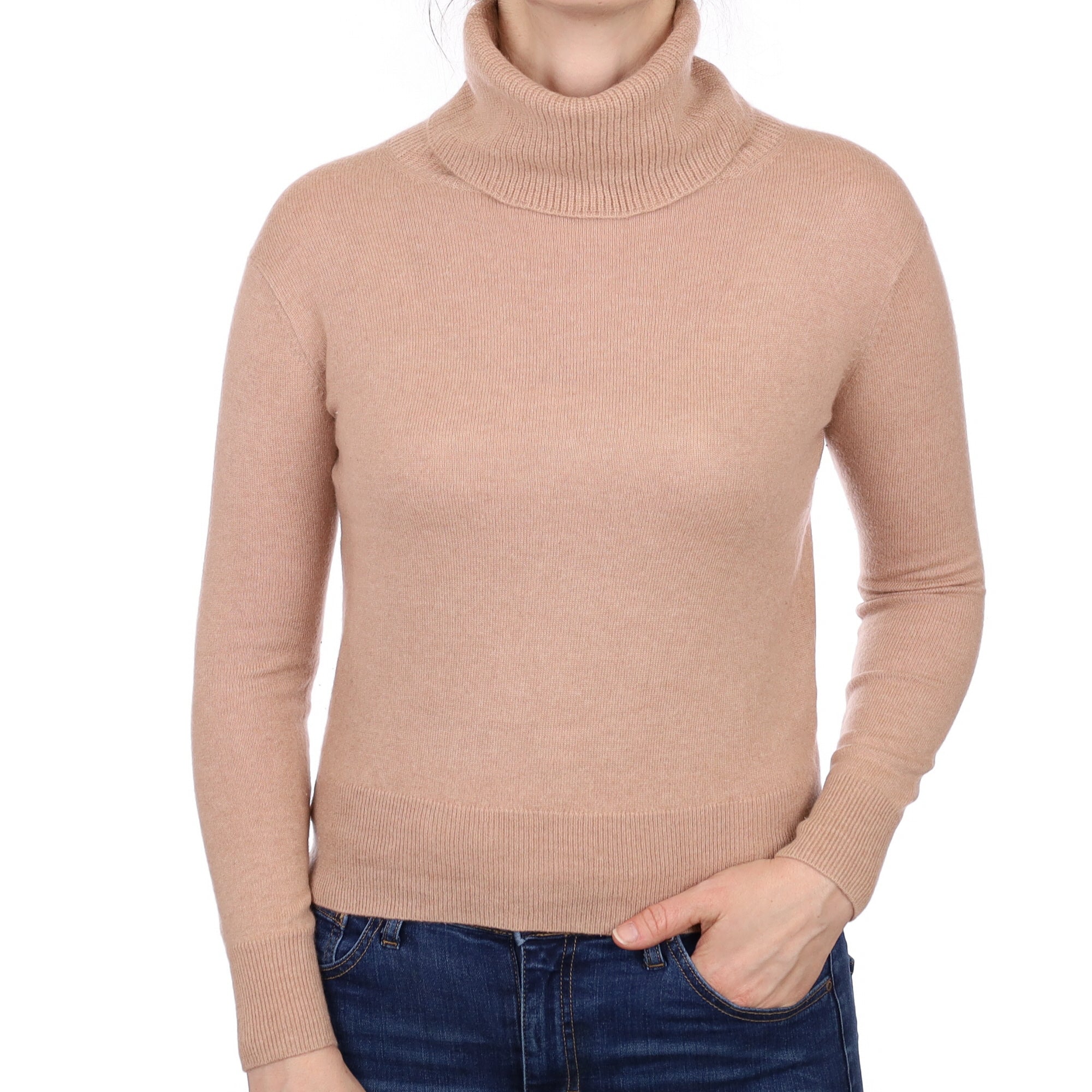 Nude Cashmere Polo Neck Jumper Small