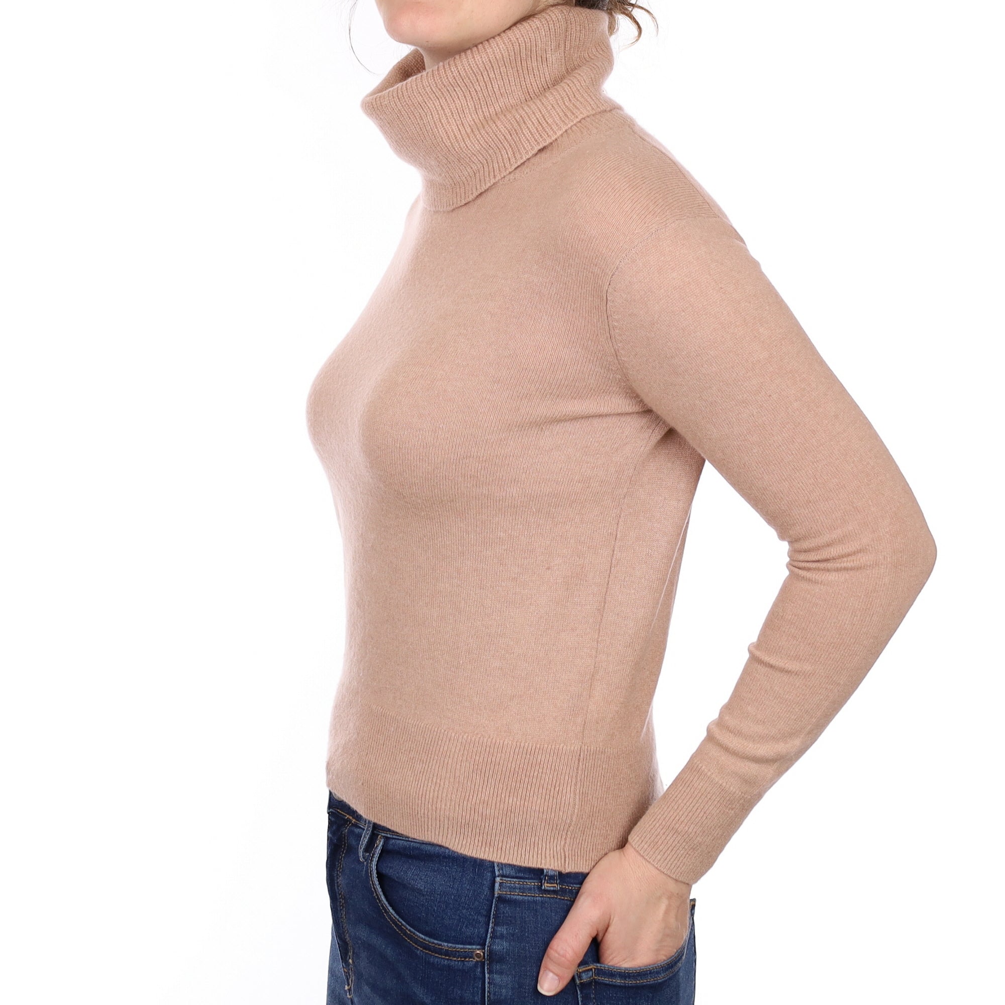 Nude Cashmere Polo Neck Jumper Small