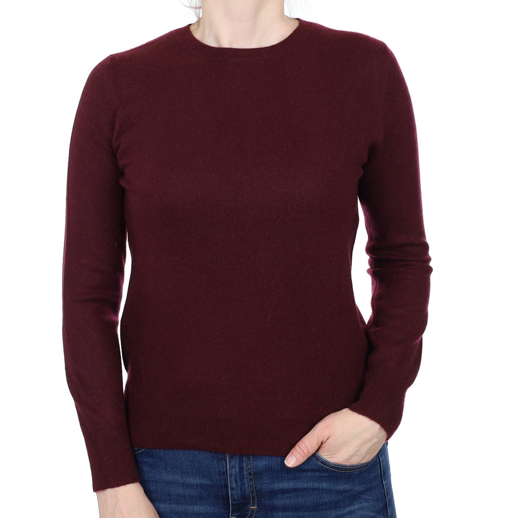 Mulberry Purple Cashmere Crew Neck Jumper Small
