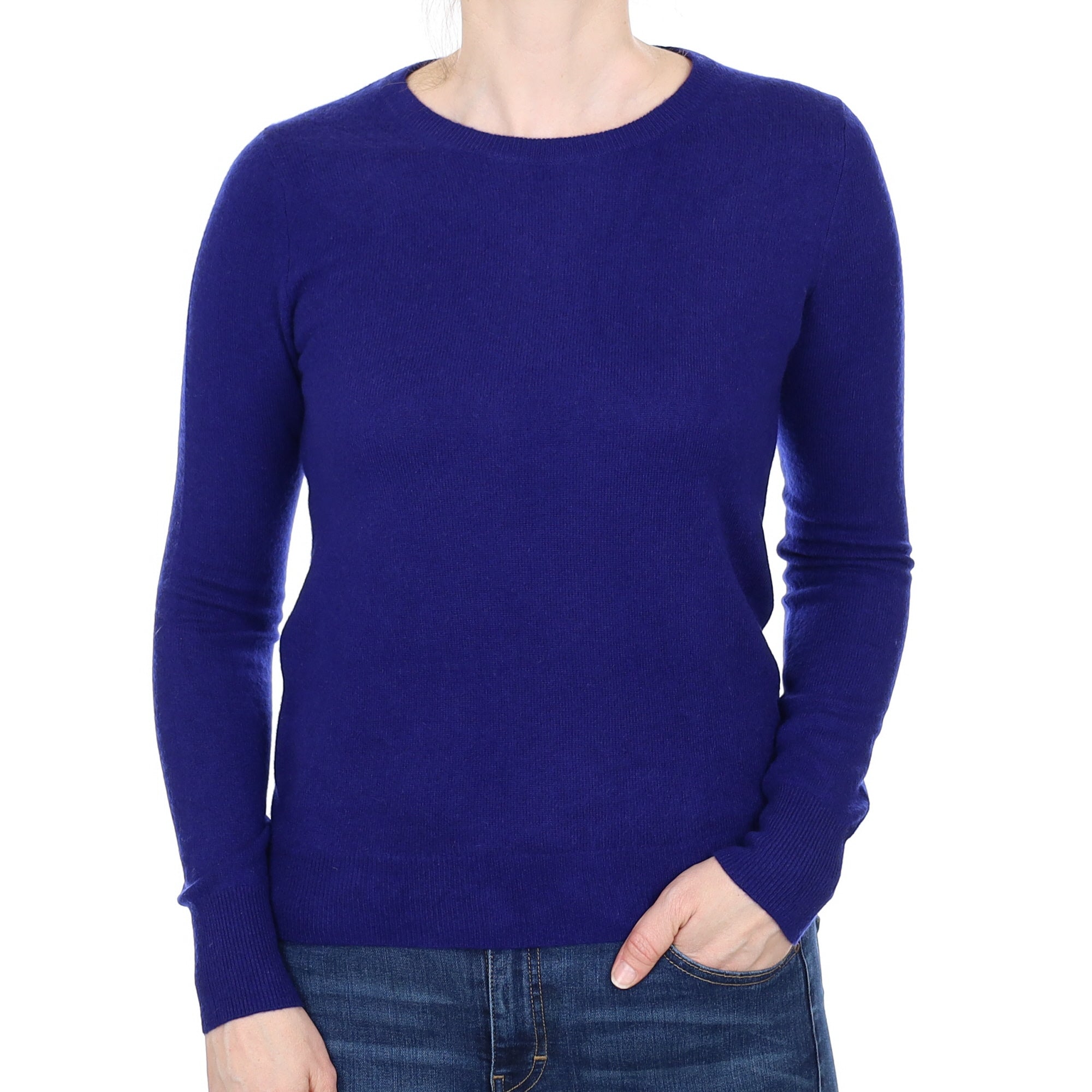 Indigo Blue Cashmere Crew Neck Jumper Small